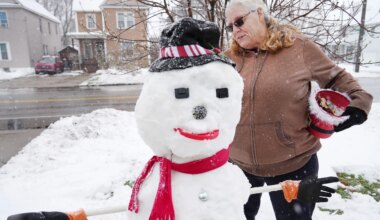 How much snow has Erie recorded for the 2025-2026 season?