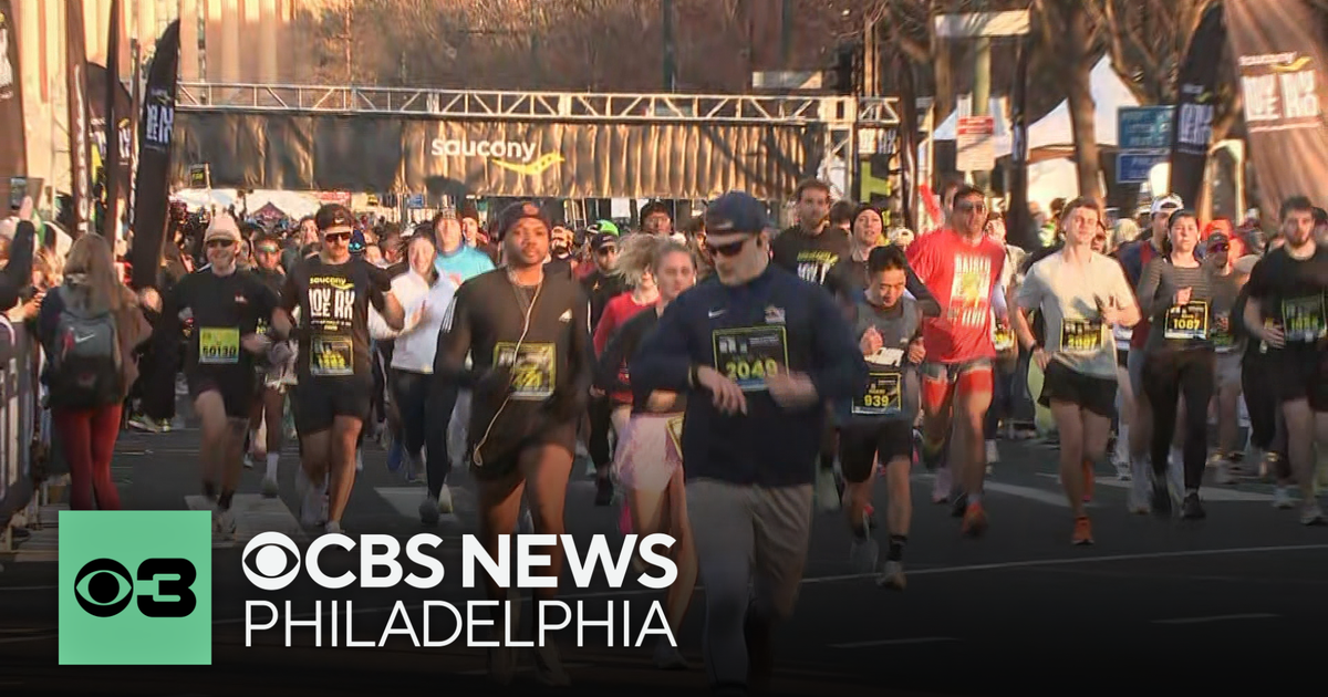 Runners take off from the 2026 Philly Love Run starting line