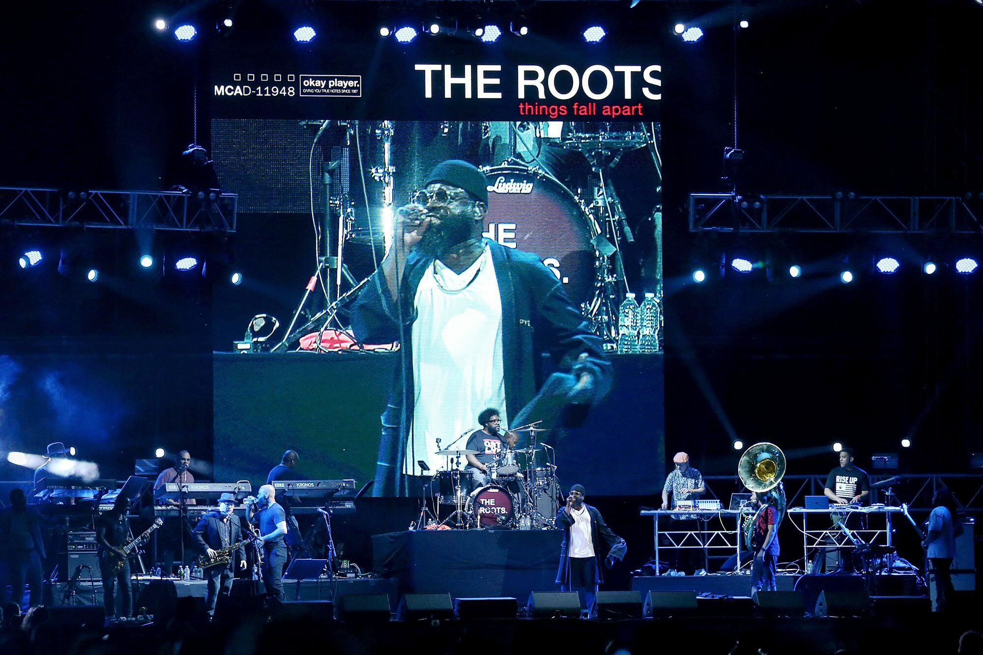 The Roots perform during the annual Roots Picnic at the Mann Center