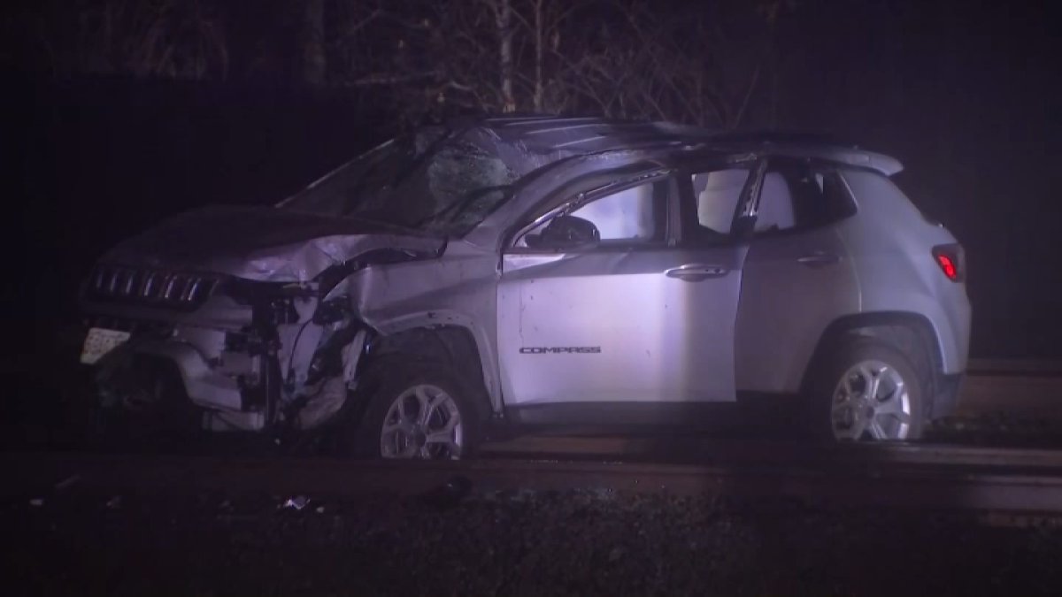 SUV crashes on train tracks in Southwest Philly, officials say – NBC10 Philadelphia