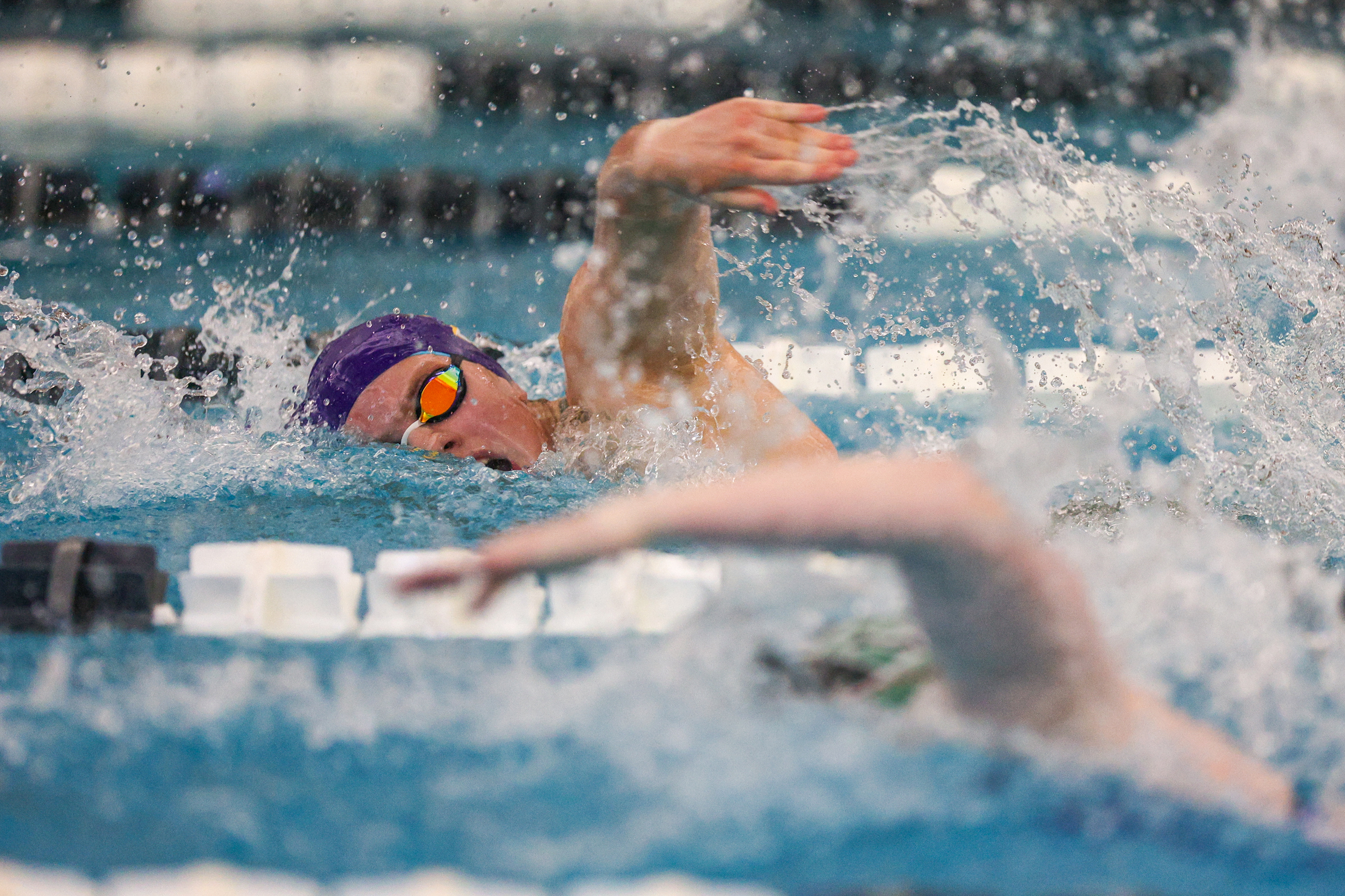 Scranton Prep’s Rebecca Oakes competes in the 100 freestyle during...