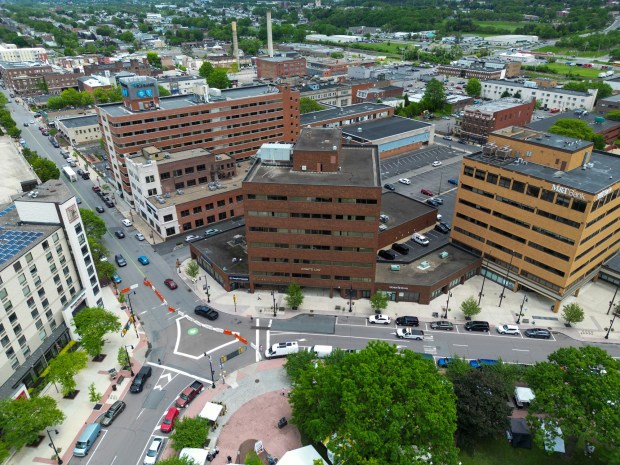 Hysni 'Sam' Syla plans to convert this building at 46 Public Square into a hotel rather than build one from the ground up on the former Hotel Sterling site as he announced in 2018. (JASON ARDAN / STAFF PHOTOGRAPHER)