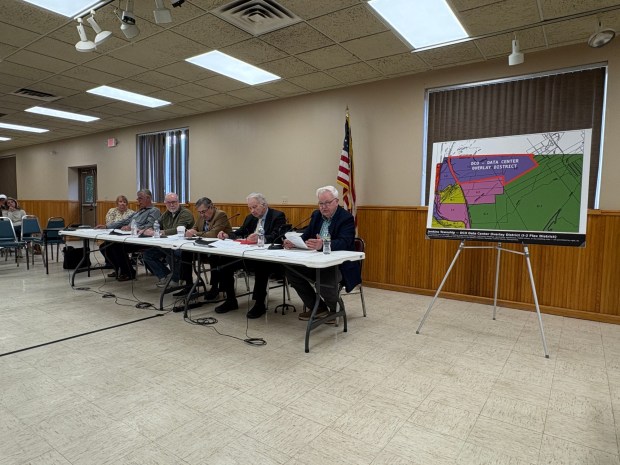 Land developed and controlled by Mericle Construction in the CenterPoint Commerce and Trade Park would be the lone area in Jenkins Twp. where data centers could be built, according to a draft zoning ordinance unveiled Monday, March 30, 2026. (BOB KALINOWSKI / STAFF PHOTOGRAPHER)