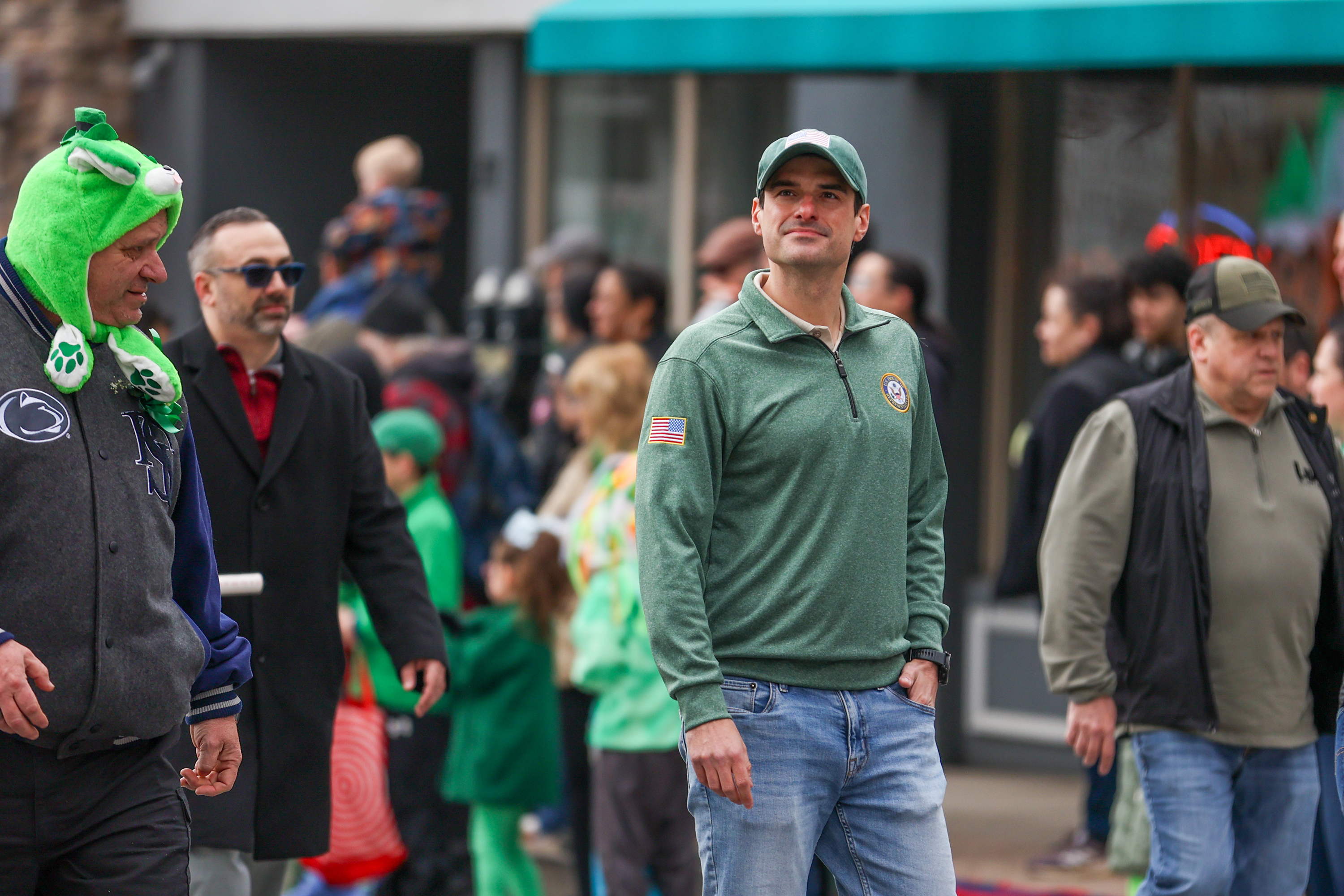 Pa. U.S. Rep. Rob Bresnahan takes in the sights during...