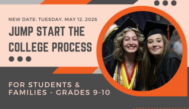 NEW DATE: Jump Start the College Process on May 12