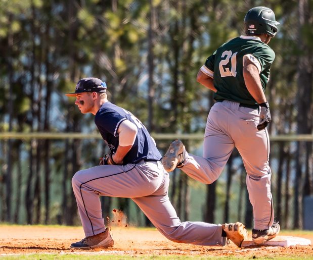 Parkland grad Sean Superka starts at first base for Moravian. (Elliot Schott/Moravian University)