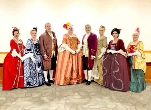 The Tapestry Historic Dance Ensemble will perform at the Havertown Choristers' spring concert. The ensemble includes Havertown Choristers singer and Havertown resident Shelley Ashfield-Neparidze, third from right. (COURTESY OF HAVERTOWN CHORISTERS)