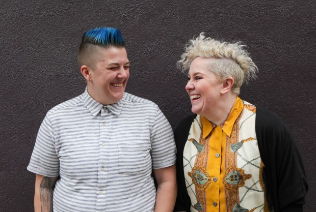 Jules Stewart, left, and Gráinne Hunt will perform together in Lansdowne Folk Club's next show at 7:30 p.m. Thursday, April 23 at Twentieth Century Club in Lansdowne. (COURTESY OF PADDY GLENNON)