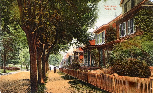 last week's painted postcard from long ago in Media. (COURTESY OF KEITH LOCKHART)