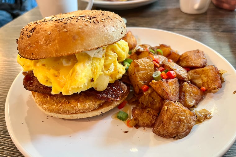 The Bacon's Bee breakfast sandwich from Tank and Libby's in Drexel Hill, Pa.