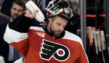 Flyers goalie Samuel Ersson has been excellent since the Olympic break with a .931 save percentage.