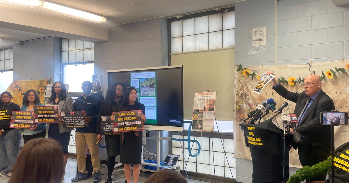 Philadelphia school district and teachers union officials call for education funding boost