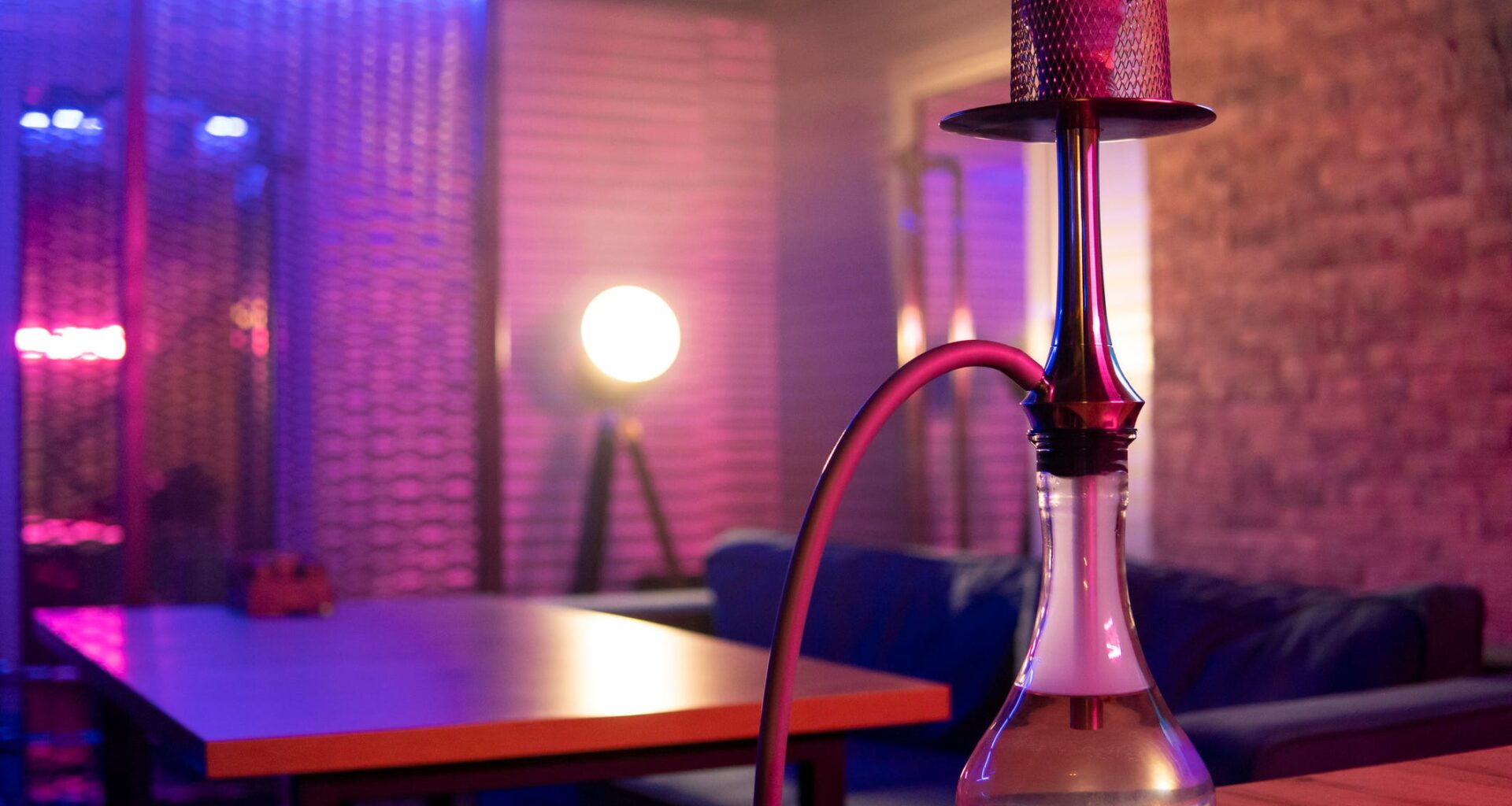 Inside a hookah lounge