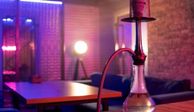 Inside a hookah lounge