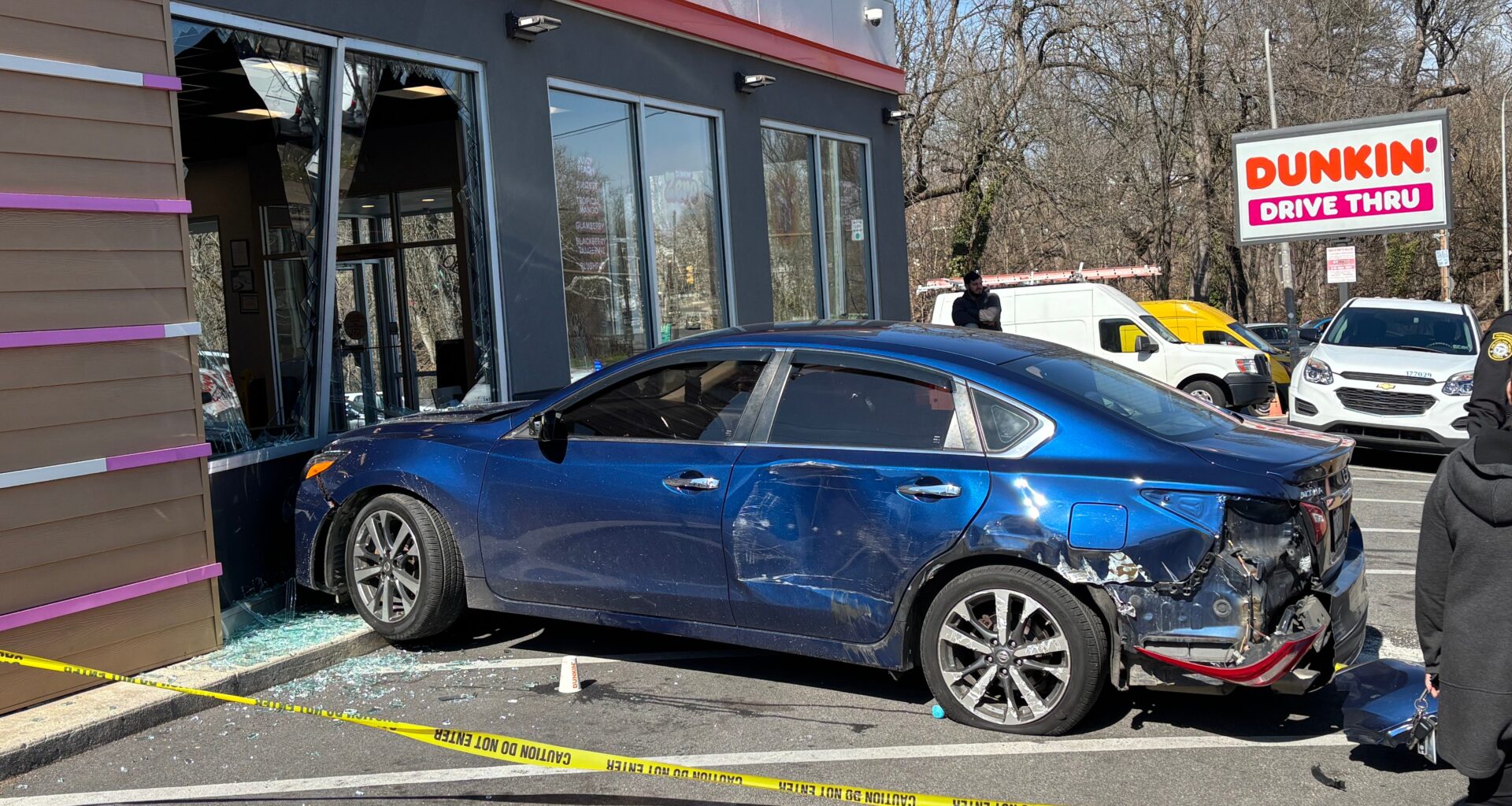 Driver loses control, crashes into Southwest Philly Dunkin’