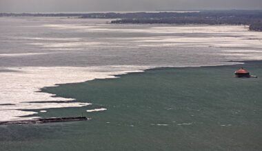 Lake Erie ice boom holding up well near end of season