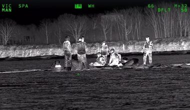 Stranded ice fishermen rescued from Lake Erie