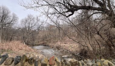 The city's second oldest bridge, joining the unnamed new park at Friends Hospital that connects to the city-owned Tacony Creek Park.