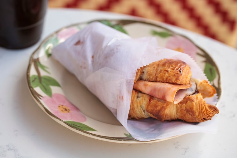 The ham, brie, and jam sandwich at Artisan Boulanger Patissier on Wednesday, March 18, 2026 in Philadelphia.