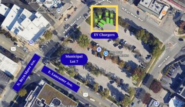 Lower Merion adds new EV chargers in the municipal parking lot in Bryn Mawr