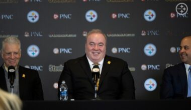 President Art Rooney, and GM Omar Khan of the Pittsburgh Steelers introduce new head coach Mike McCarthy