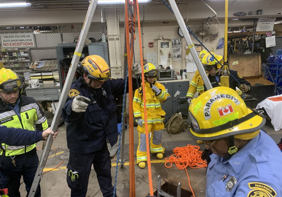 Crews rescue worker from 12-foot-deep pit at Pittsburgh Regional Transit garage