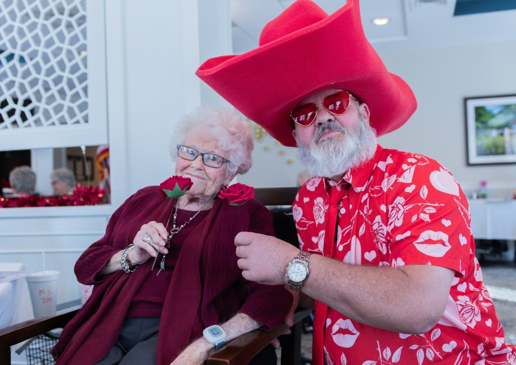 Heritage Care Center residents, staff get Valentine's Day roses