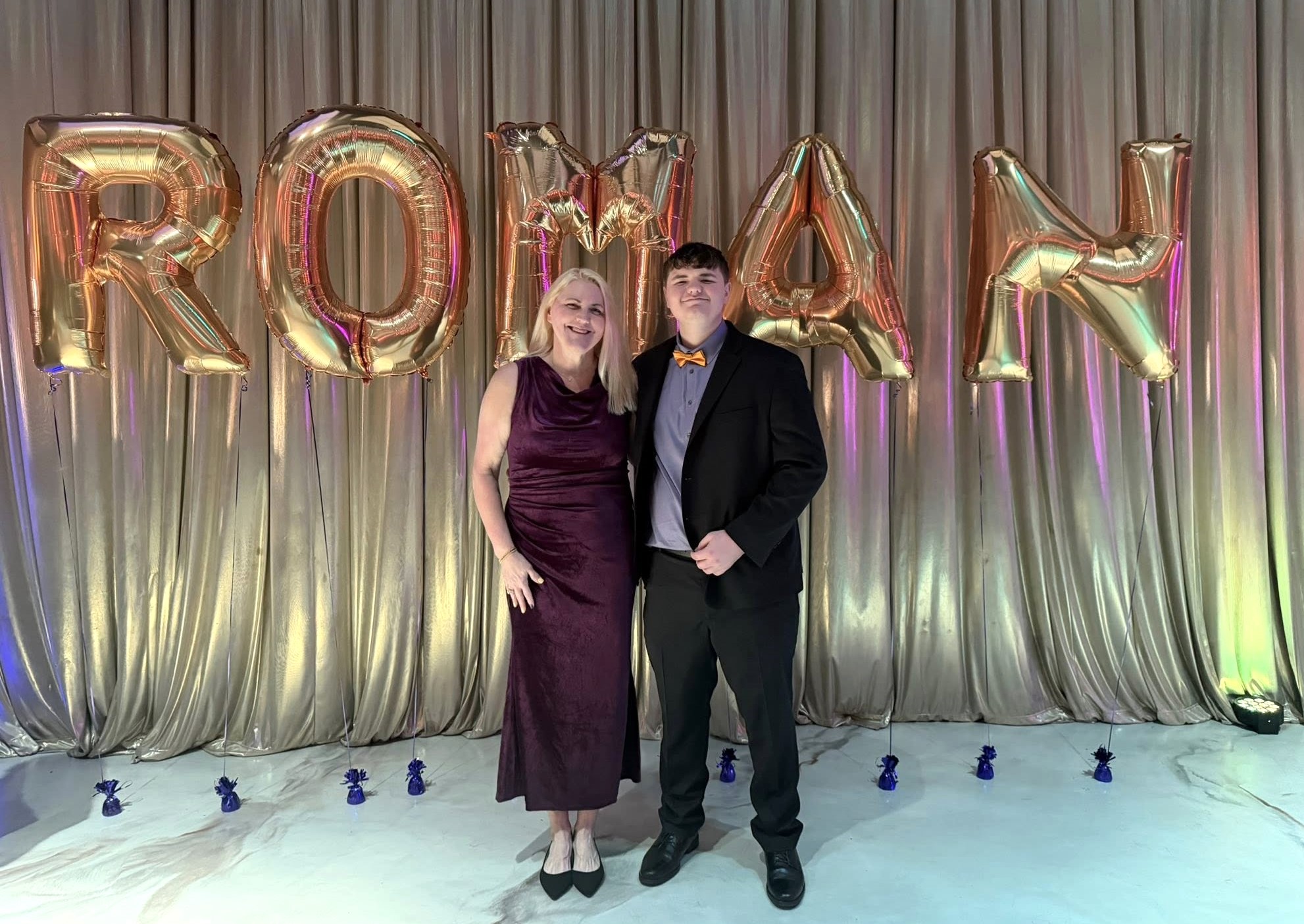 Brandon Saccone nestles with mom Teresa at their final Roman...