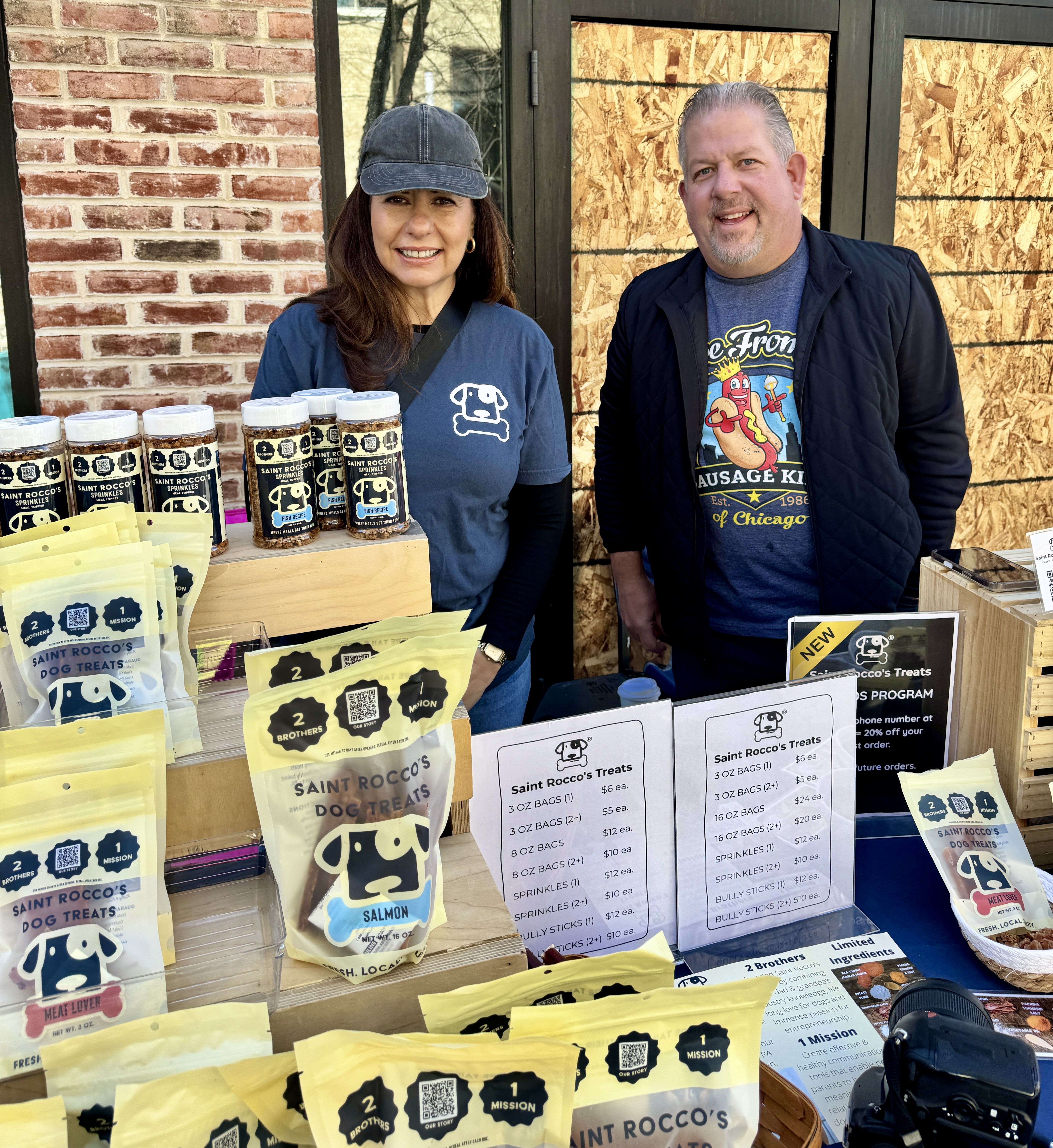 Michele and Nick from Saint Rocco’s Treats generously passed out...