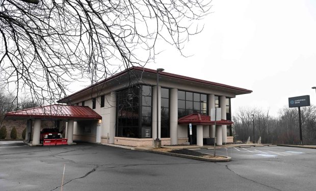 Exeter Township officials have begun the purchase of a former bank site at 1 Hearthstone Court to serve as the township's new headquarters.   (BILL UHRICH/READING EAGLE)