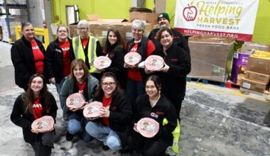 Giant donates 200 hams to Helping Harvest for Easter distribution