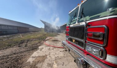 Firefighters save cattle shed in western Berks as tractor fire sparks chaos