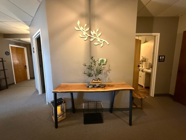 Sincerity Massage Therapy moved into an expanded studio in Leesport's Schoolside Plaza that is not only peaceful and welcoming, but much more efficient for staff, including five session rooms, a staff break room, office, storage room, client restroom and two comfortable sitting areas for clients. (Photo courtesy of Sherri Giacobello, Sincerity Massage Therapy)