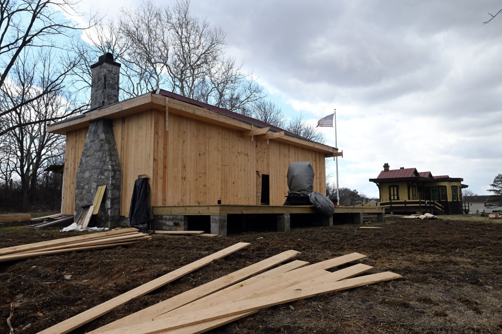Sinking Spring Heritage Park freight house rebuild nears completion