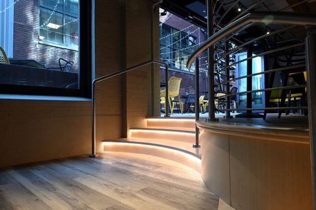 The new Thorn Alley Kitchen at the GoggleWorks Center for the Arts is scheduled to open April 10. (BILL UHRICH/READING EAGLE)