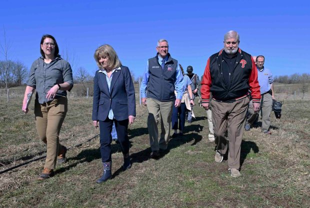 Deanne Weber, owner of Willow Run Farmstead and a third-generation farmer, converted the farm from a crop rotation farm into a beef farm. (BILL UHRICH/READING EAGLE)