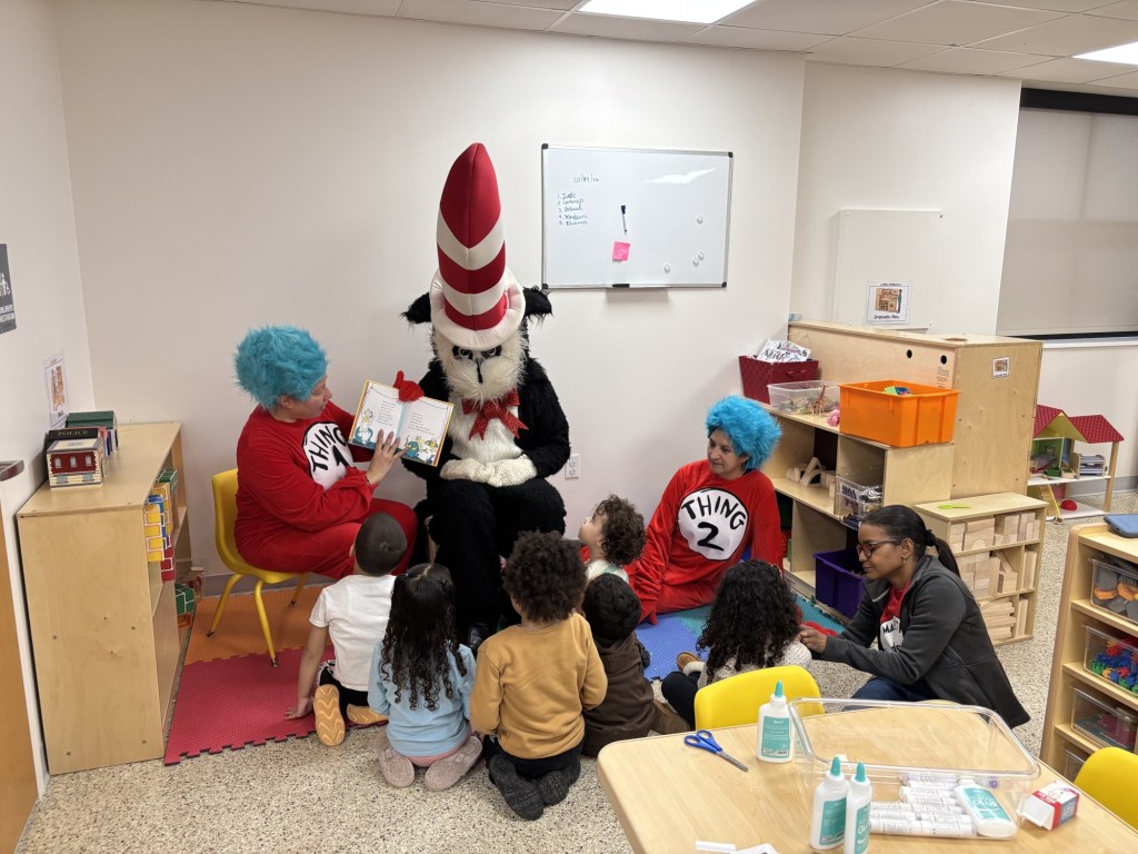 United Way of Berks visitors in colorful costumes bring Seuss stories to life in several classrooms