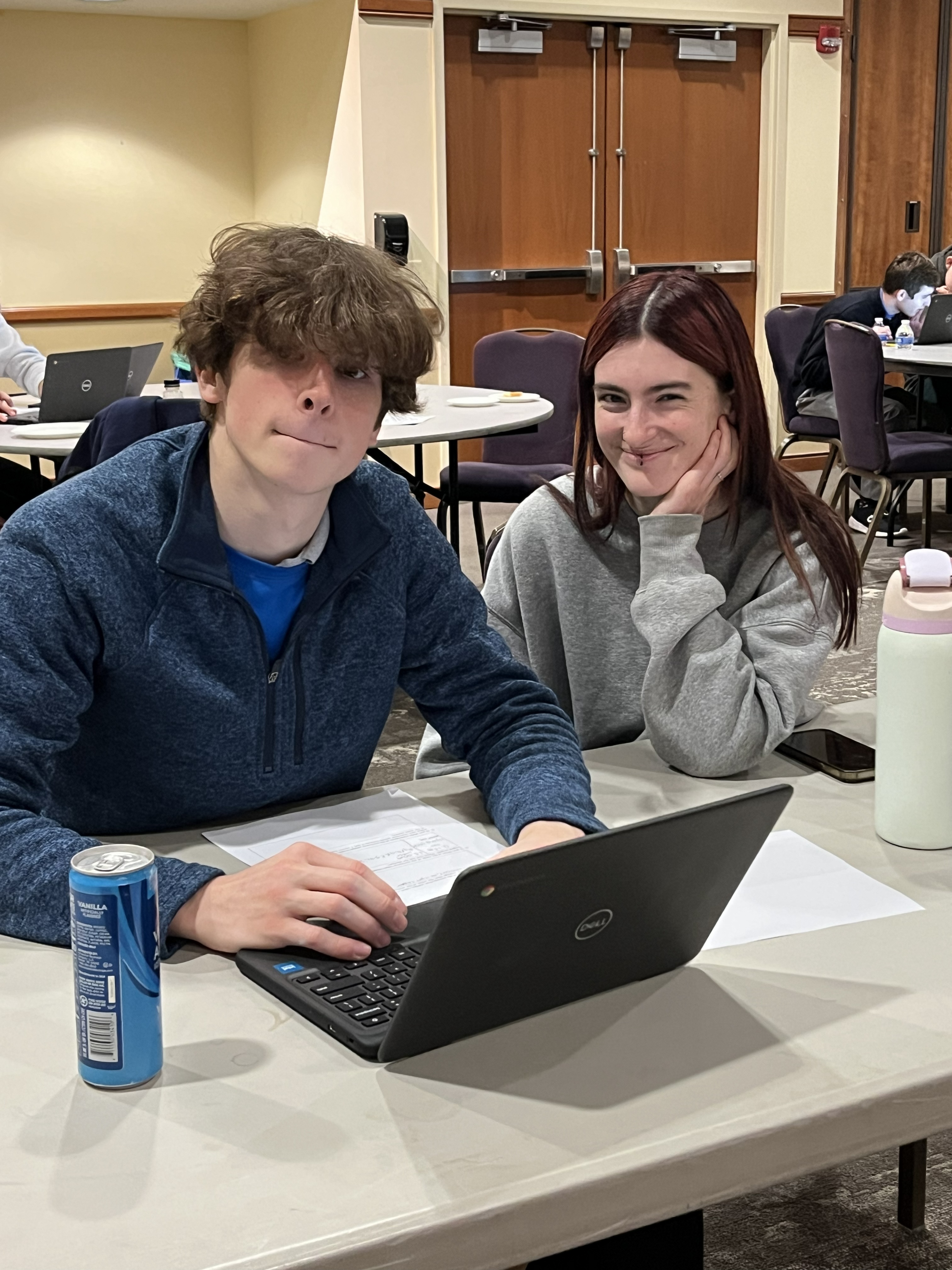 Computer Club members Cole Emily and Adriana Wolfe. (Submitted)