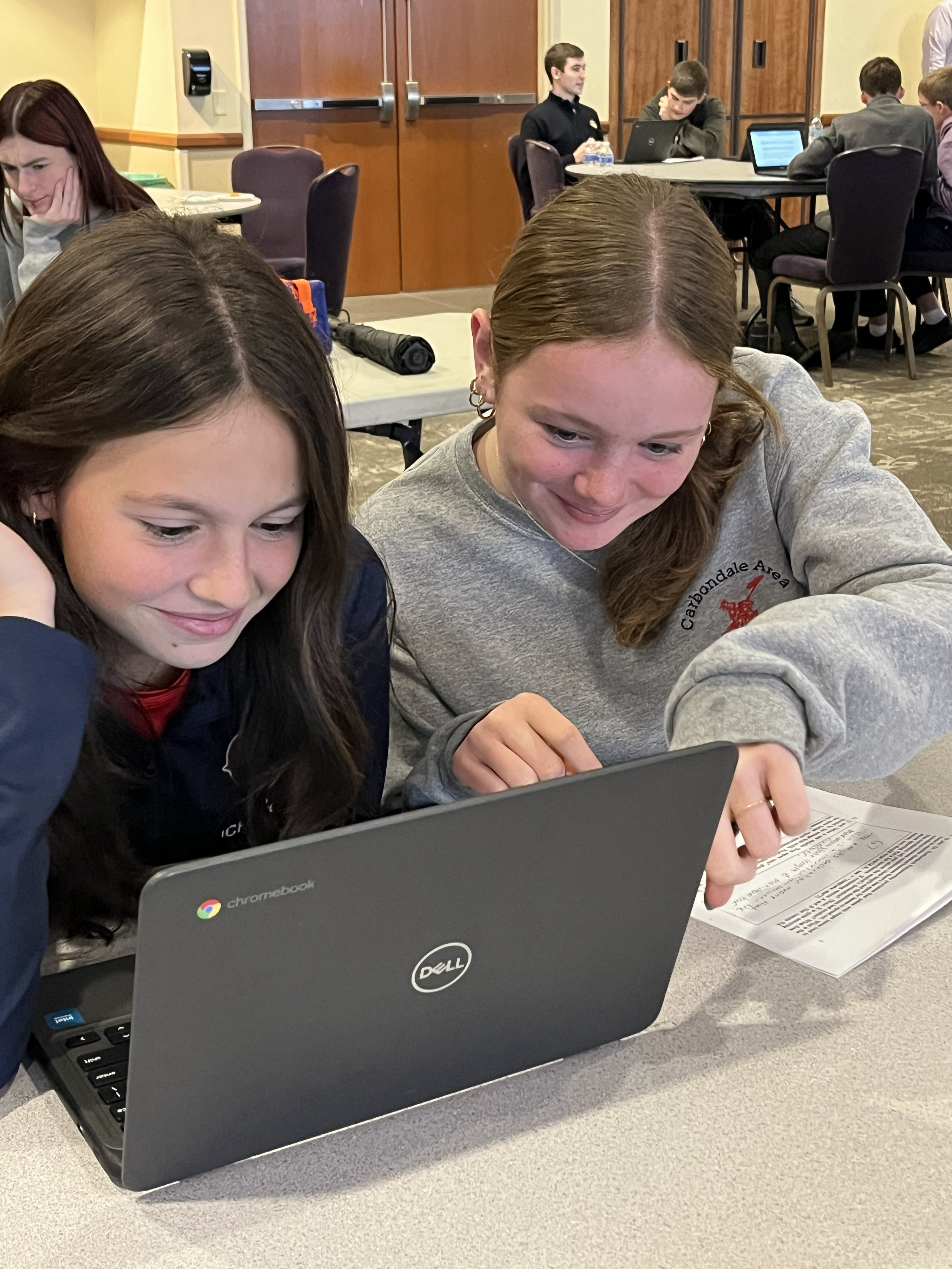 Computer Club Alexis Borosky, left and Macey Loughney. (Submitted)