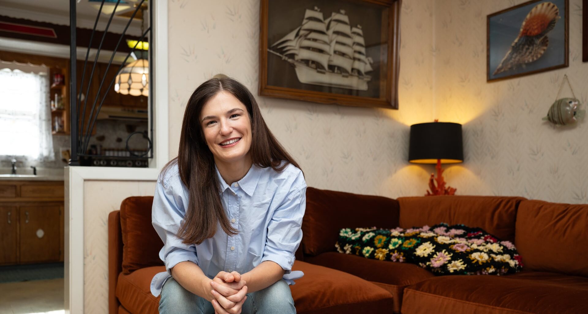 Original mid-century features and colorful vintage design in Delco