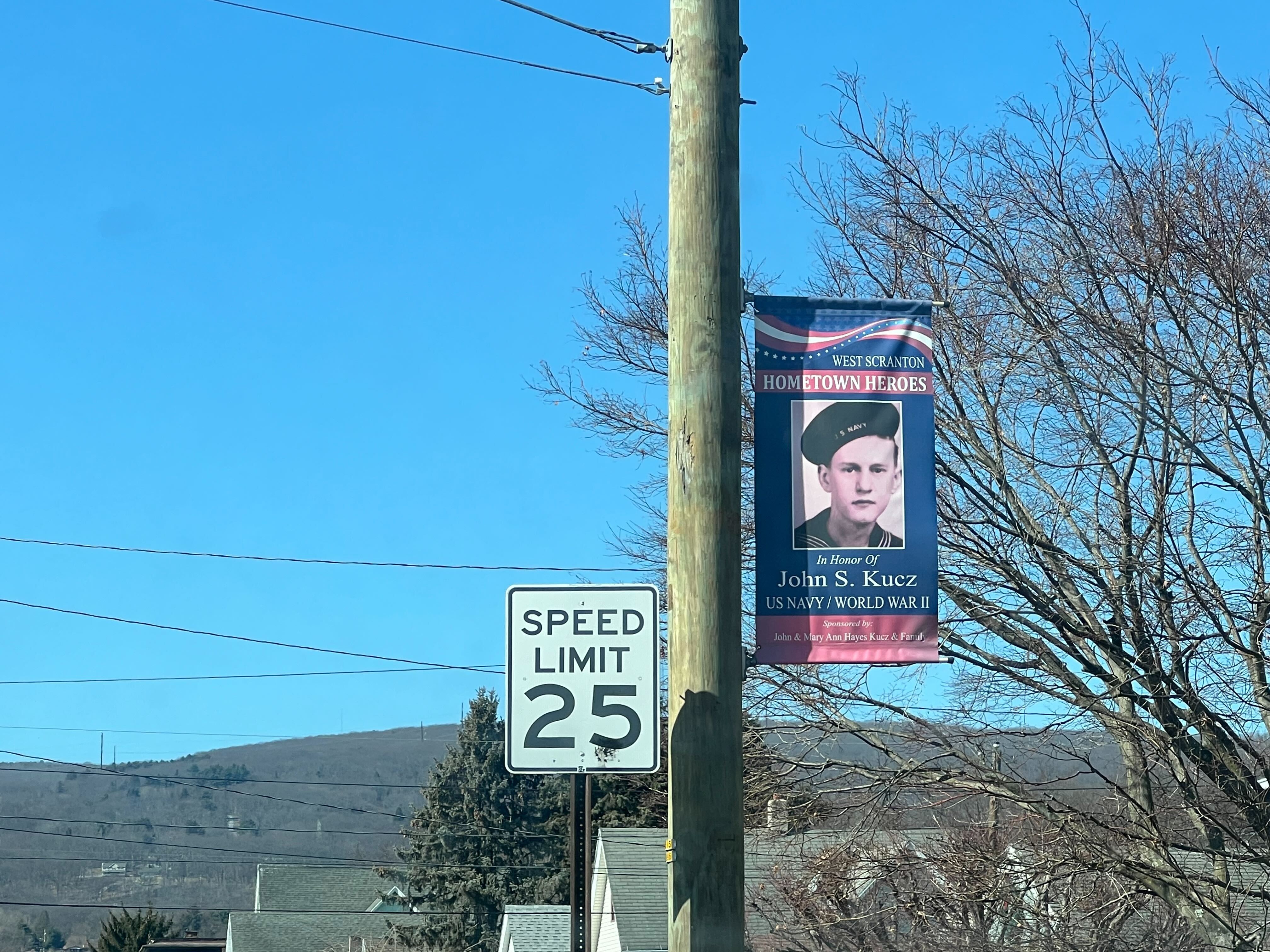 A Hometown Heroes banner in West Scranton. (PHOTO PROVIDED /...