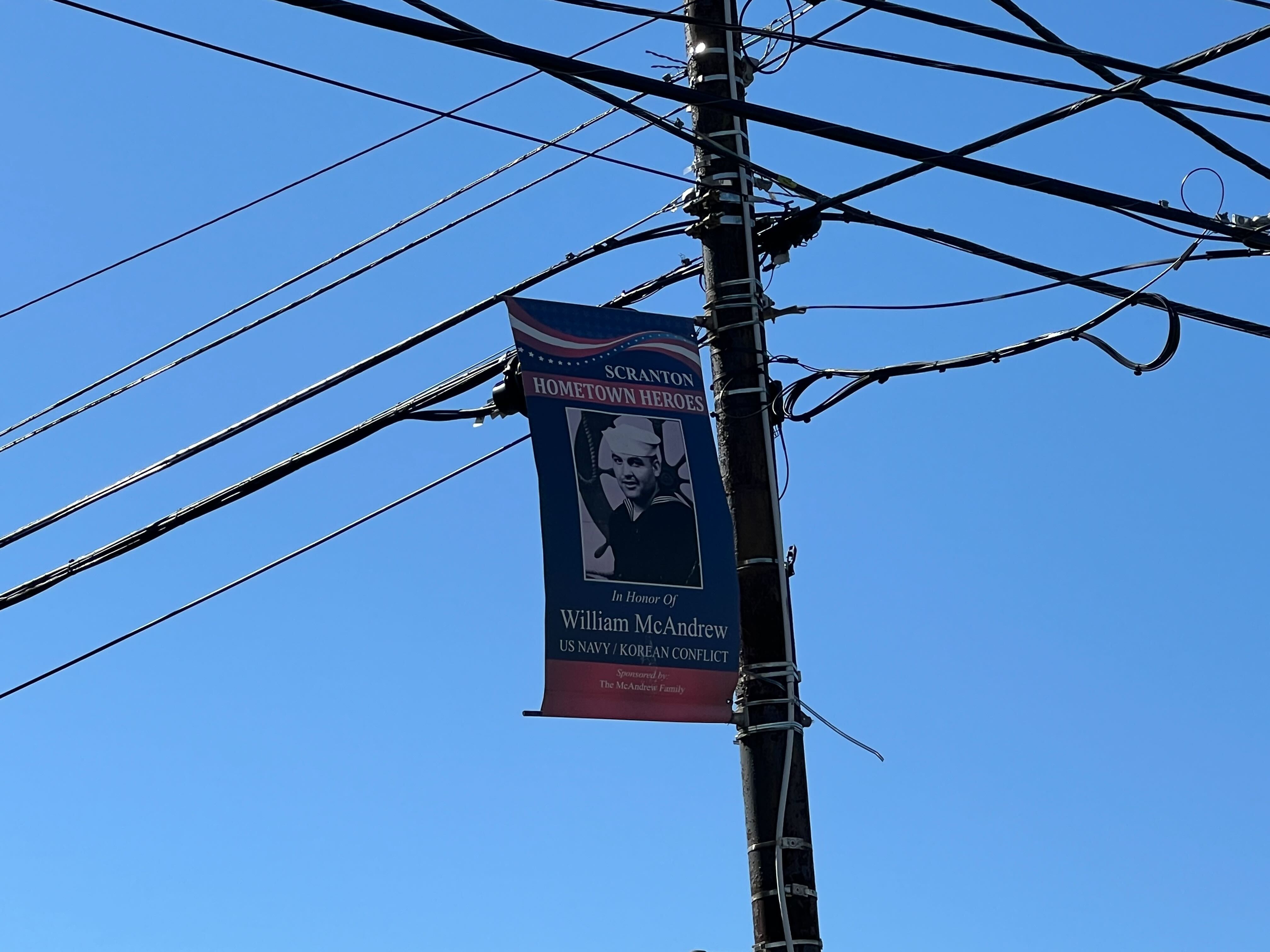 A Hometown Heroes banner in West Scranton. (PHOTO PROVIDED /...