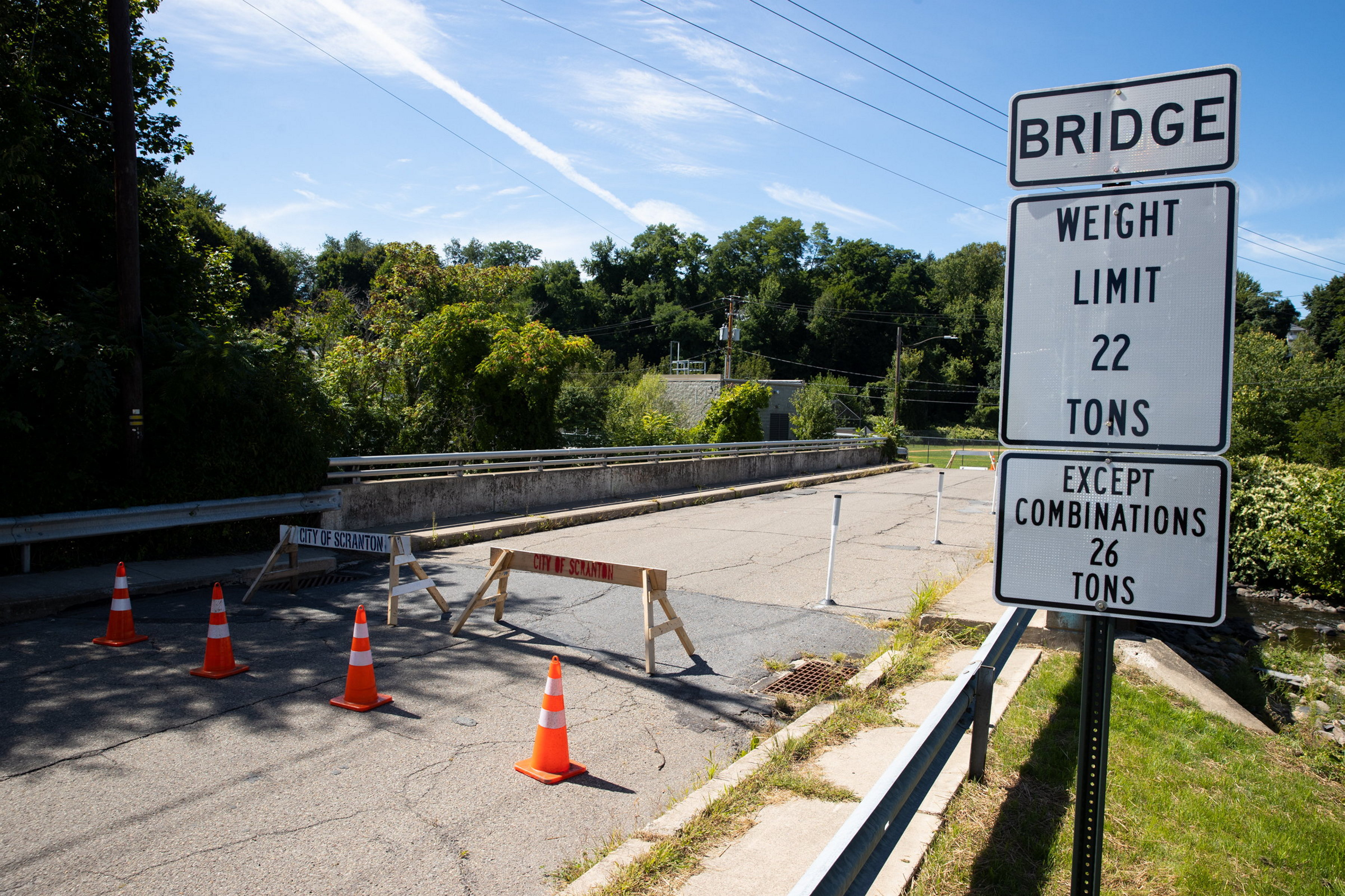 The Myrtle Street Bridge at Richter Avenue in East Scranton...