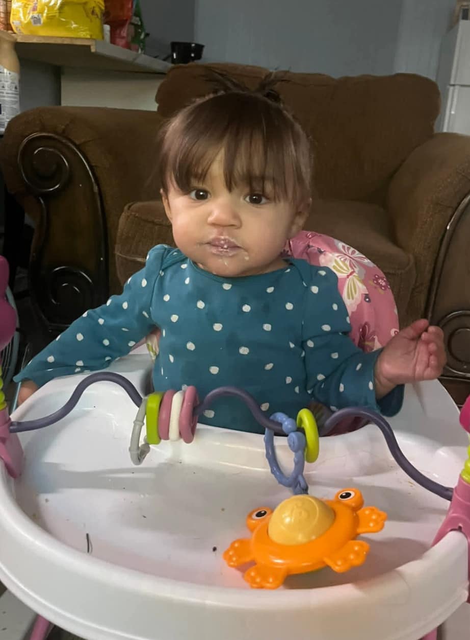 A photo of a child believed to be travelling with...