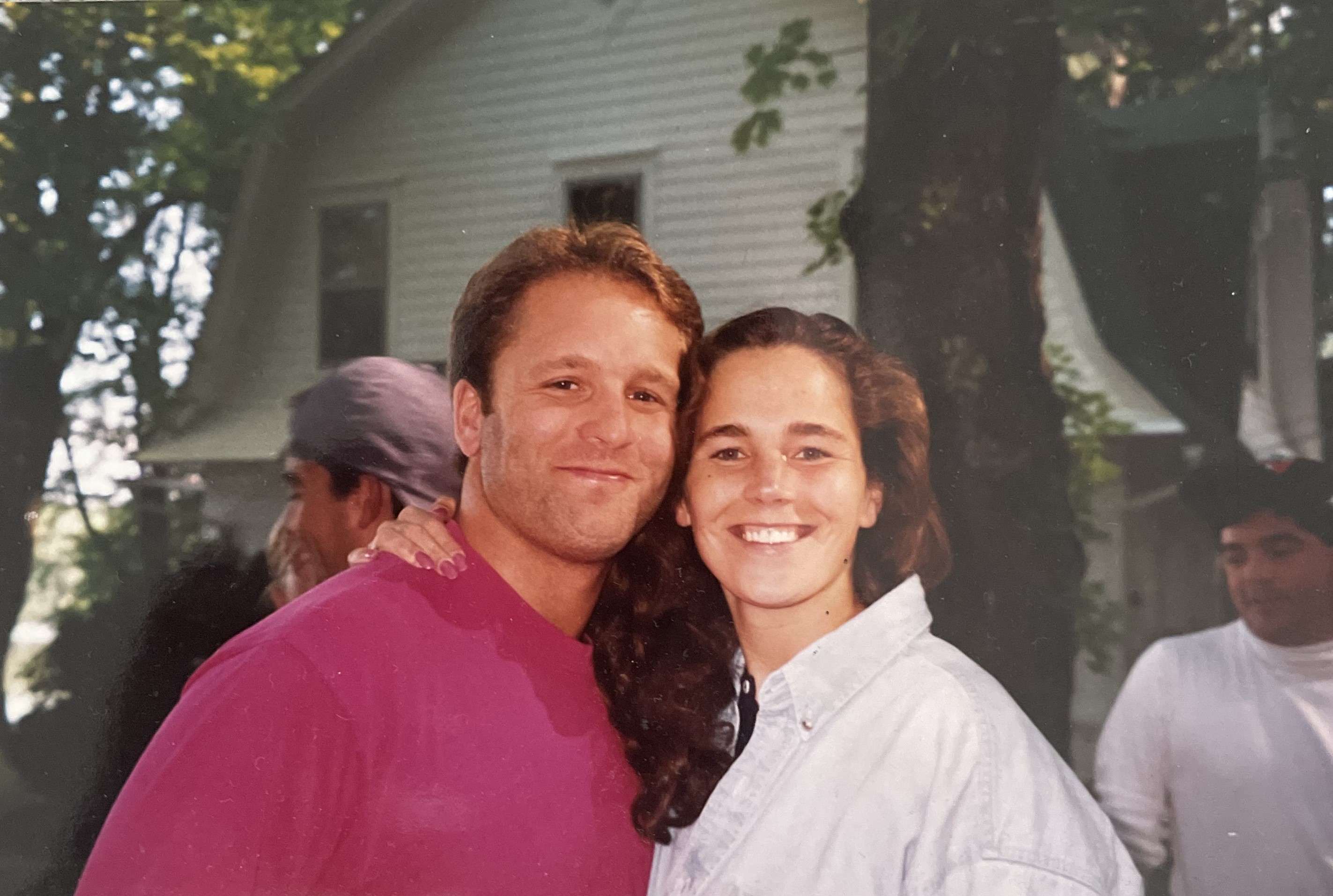 Jeff DeFazio poses with his sister, Laura DeFazio Morabito at...