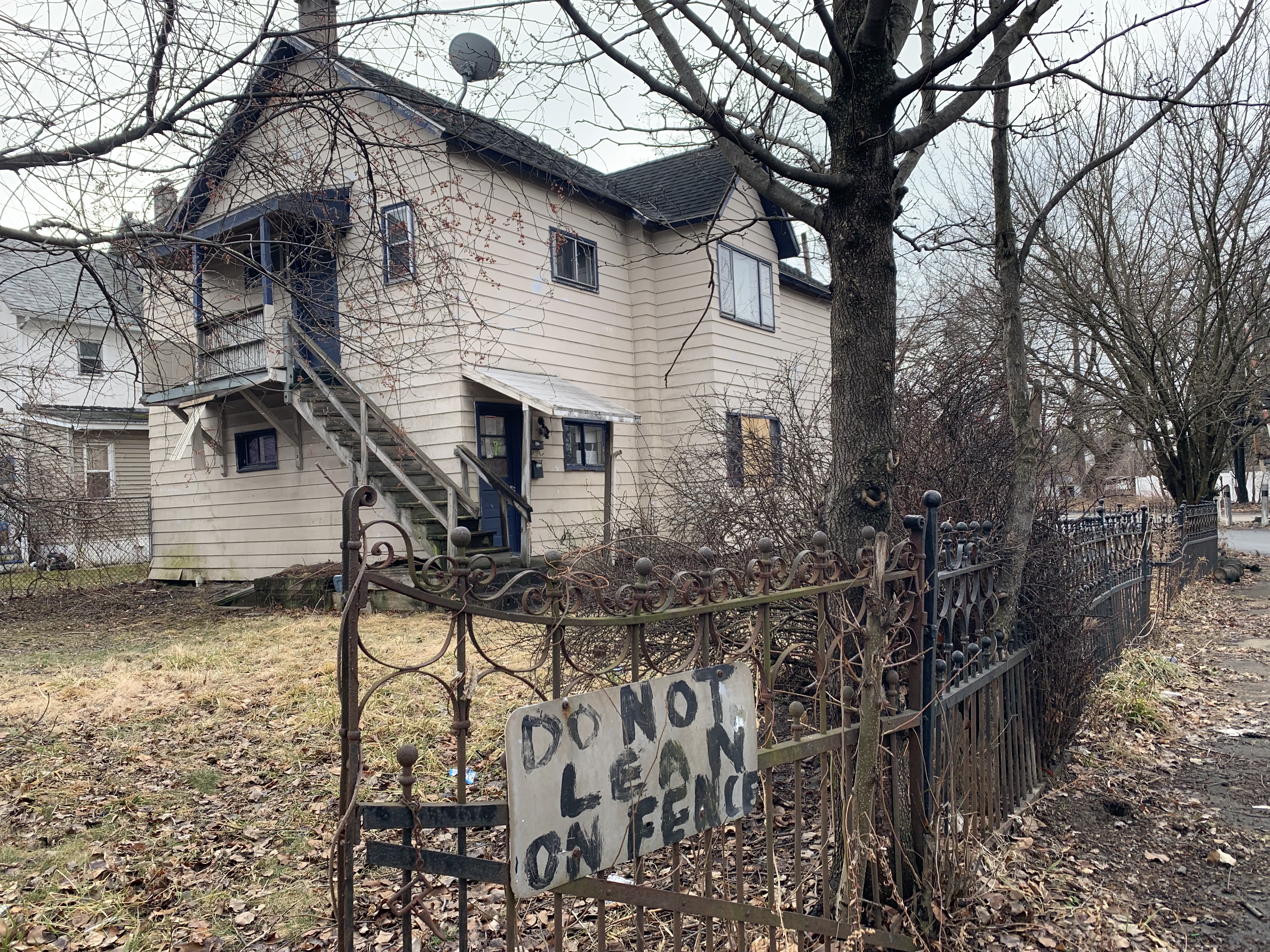 A condemnned house at 25 New York St. in Scranton...
