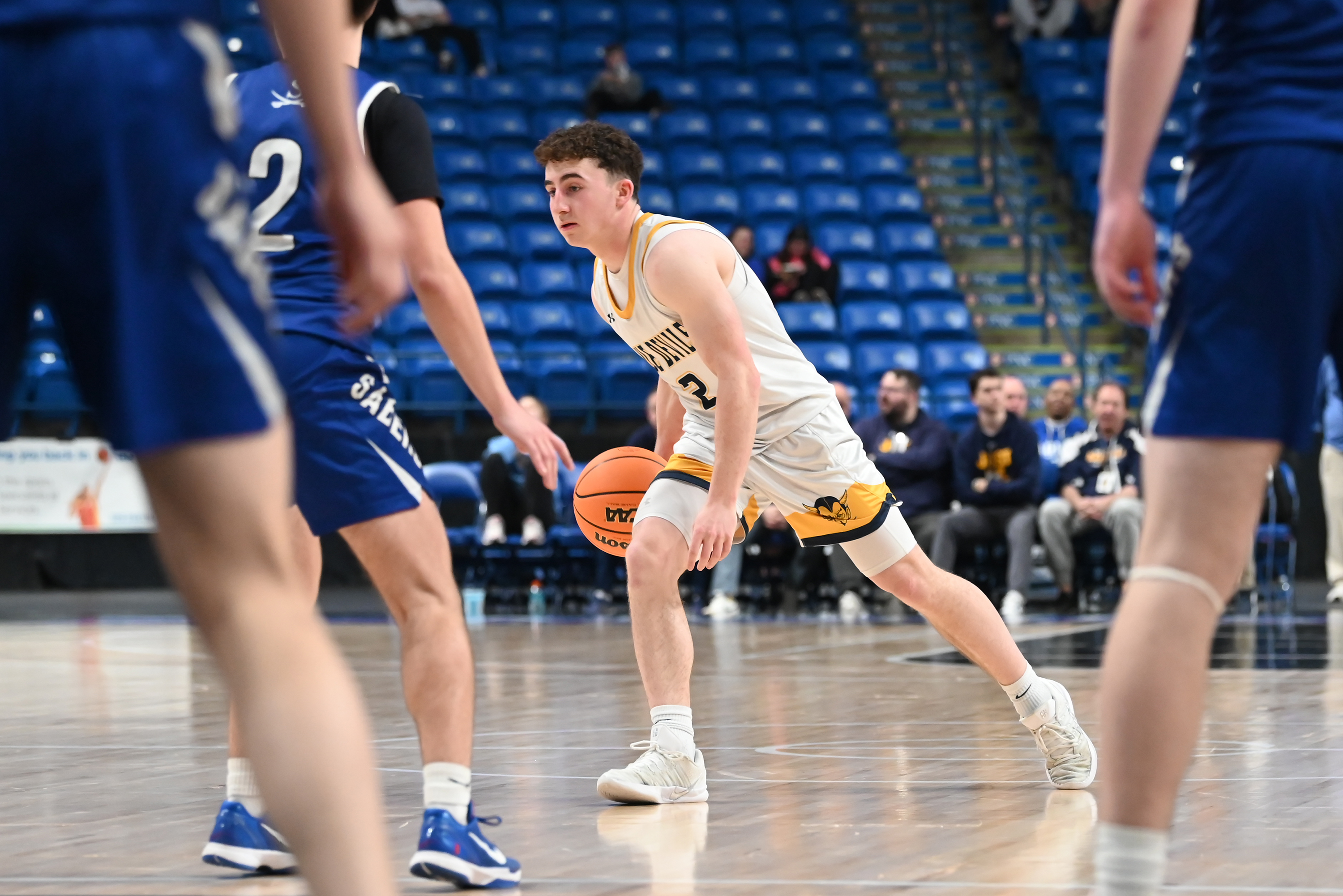 Old Forge’s Ryan Demarco moves the ball during the D2...