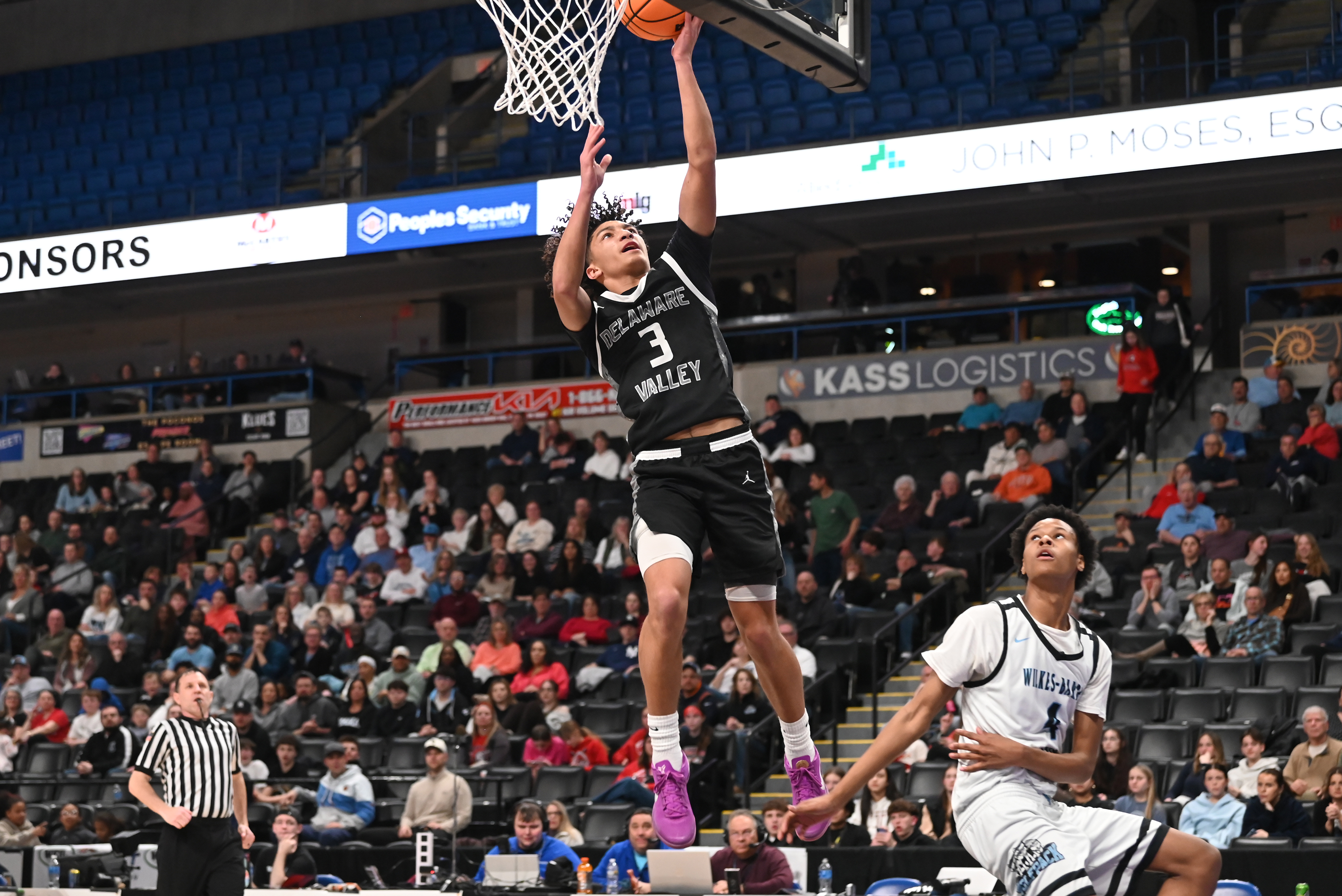 Delaware Valley’s Trey Newton makes a basket during the D2...