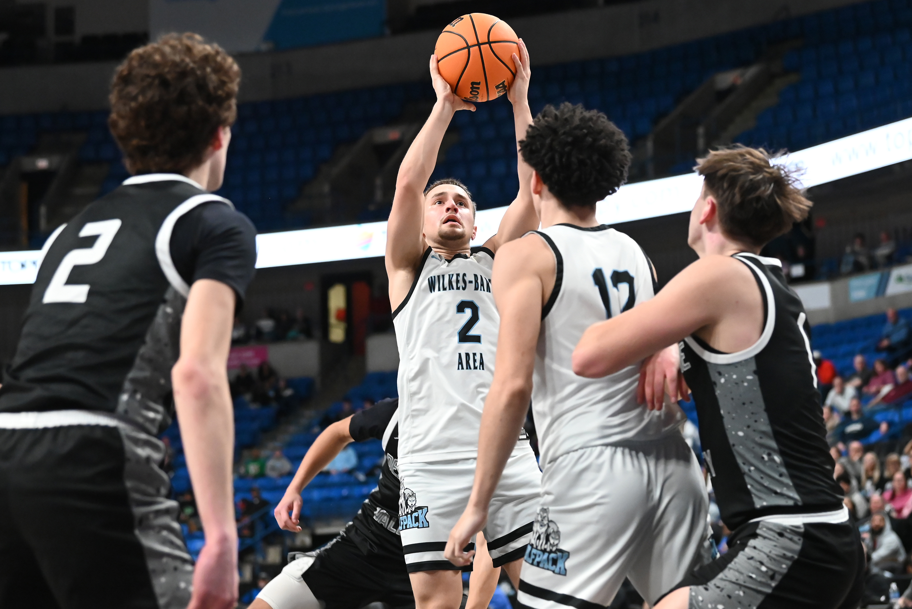 Wilkes-Barre Area’s David Jannuzzi takes a shot during the D2...