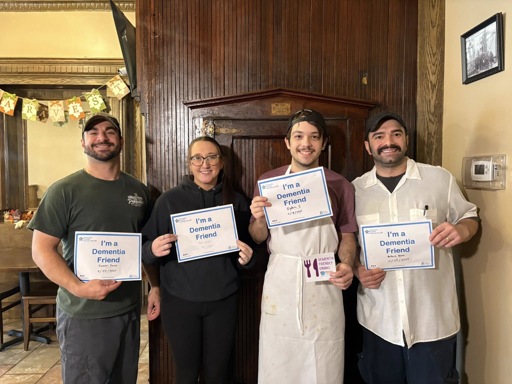 Pasquale’s Pizzeria and Family Restaurant is a Dementia Friendly Dining...